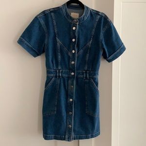 Sezane denim mini dress. Barely worn! Size 36 France.